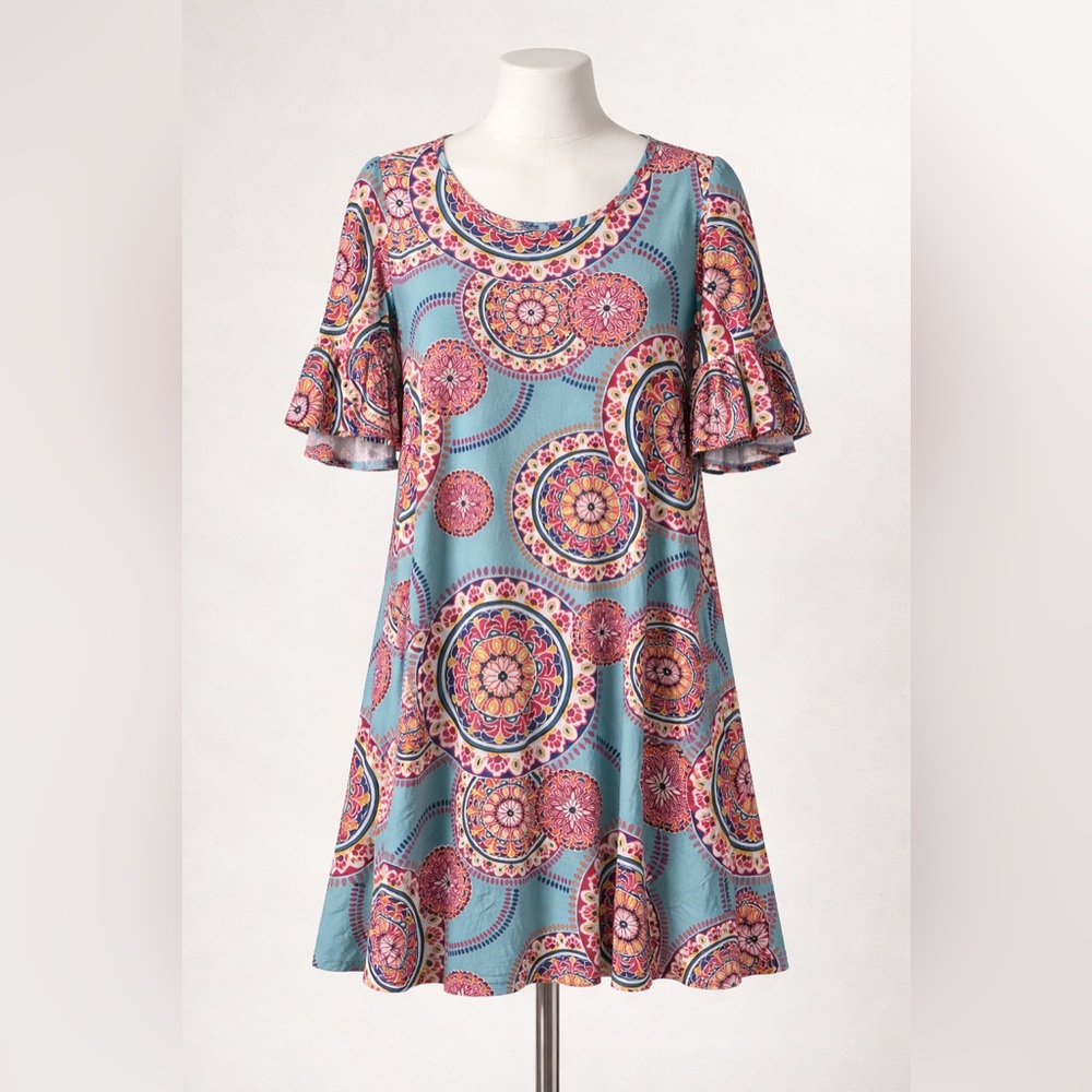HEIMISH USA Mandala Print Tunic in Blue and Pink